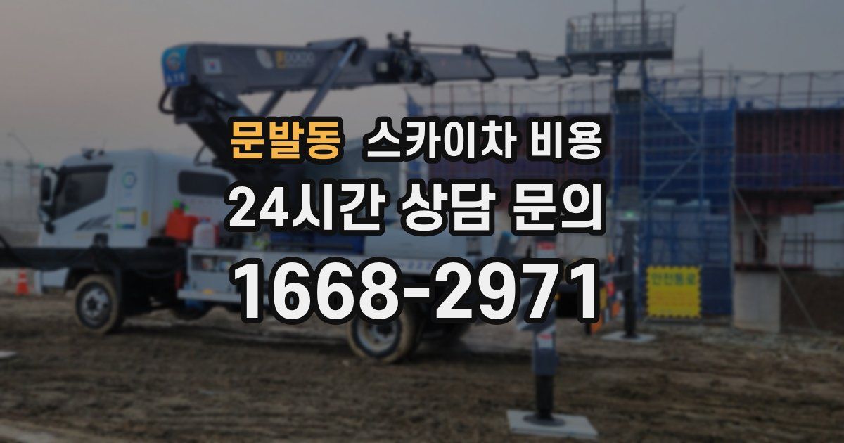 문발동 스카이차 비용