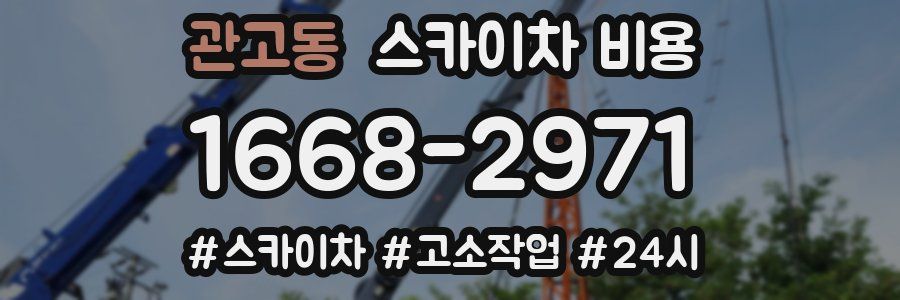 관고동 스카이차 비용