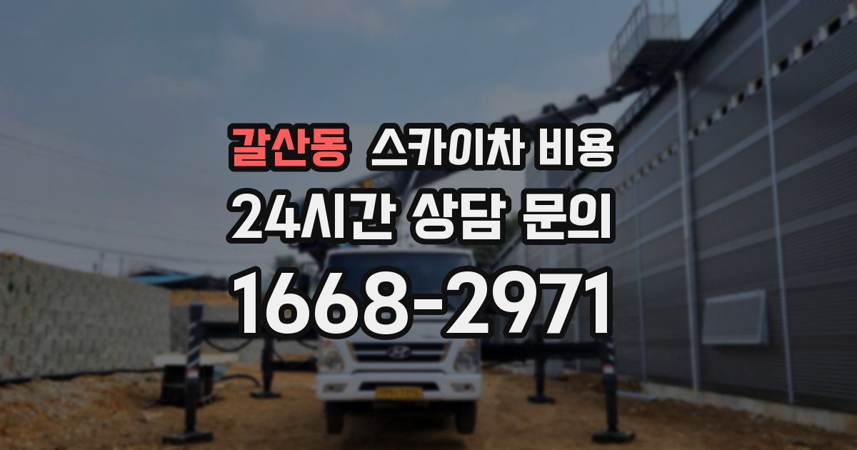 갈산동 스카이차 비용