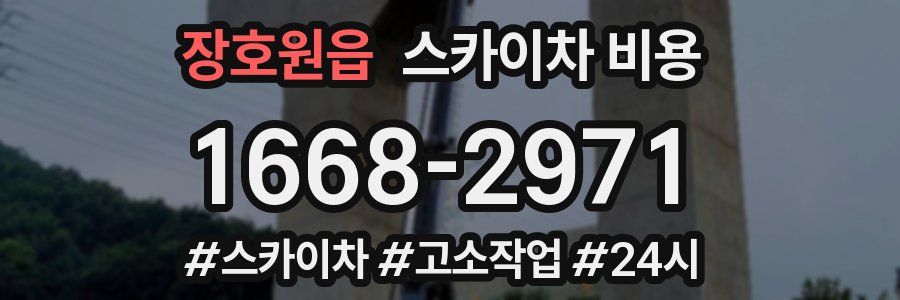 장호원읍 스카이차 비용