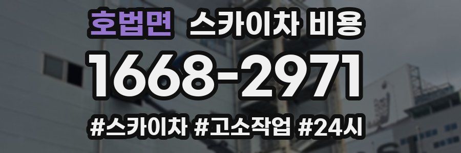 호법면 스카이차 비용