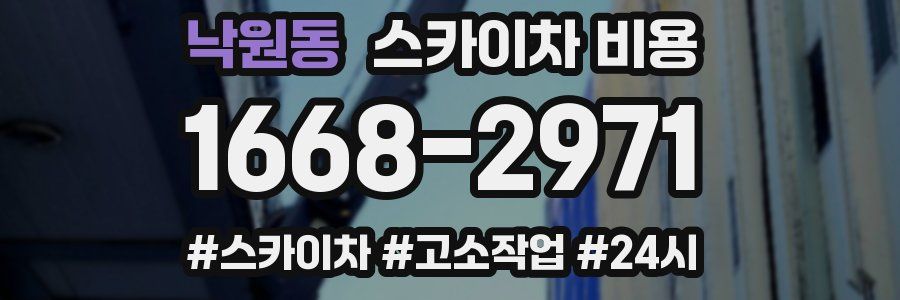 낙원동 스카이차 비용