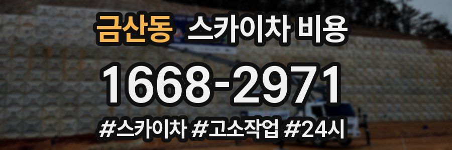 금산동 스카이차 비용