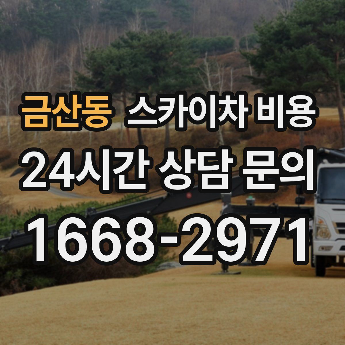 금산동 스카이차 비용