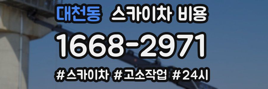 대천동 스카이차 비용