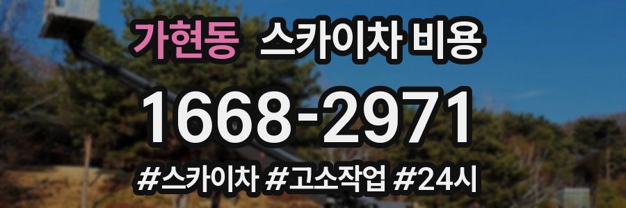 가현동 스카이차 비용