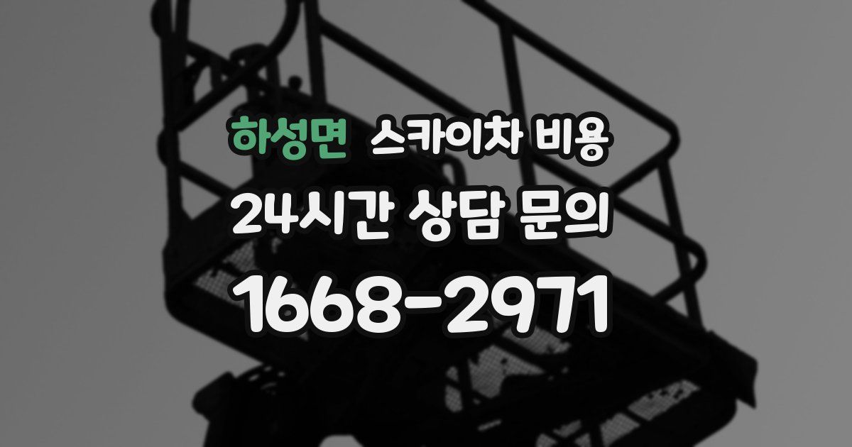 하성면 스카이차 비용