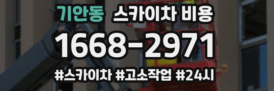 기안동 스카이차 비용