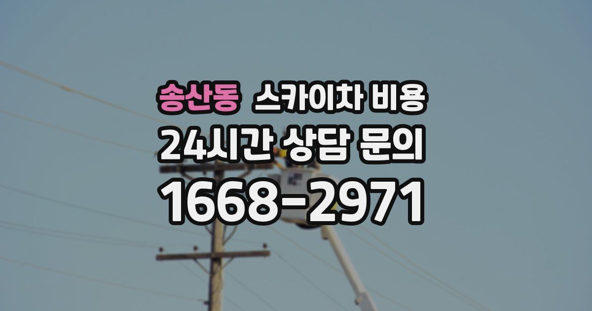 송산동 스카이차 비용