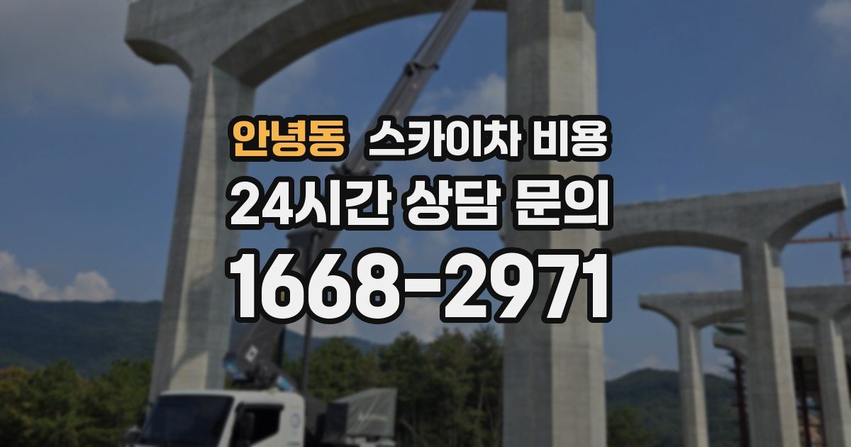 안녕동 스카이차 비용
