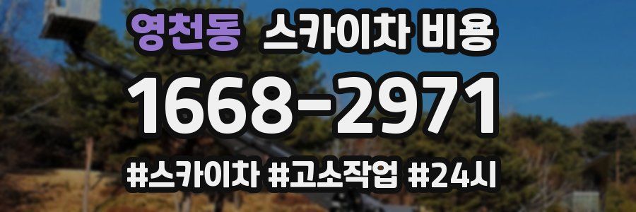 영천동 스카이차 비용