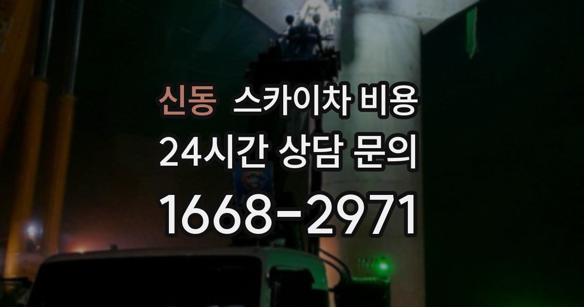 신동 스카이차 비용