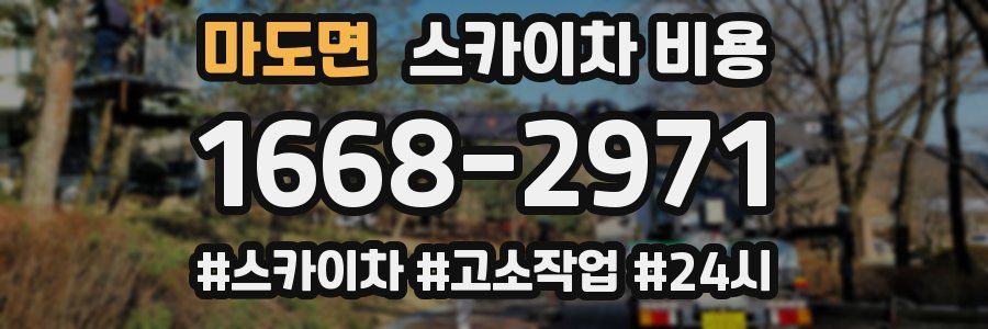 마도면 스카이차 비용