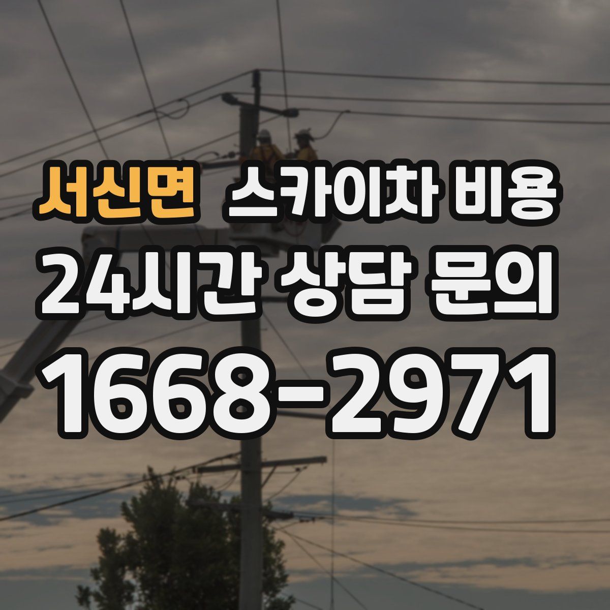 서신면 스카이차 비용