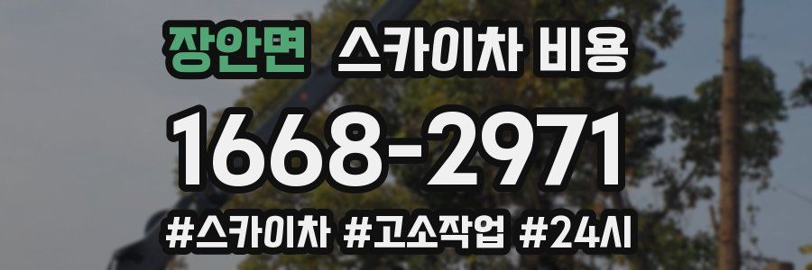 장안면 스카이차 비용