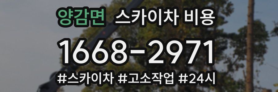 양감면 스카이차 비용