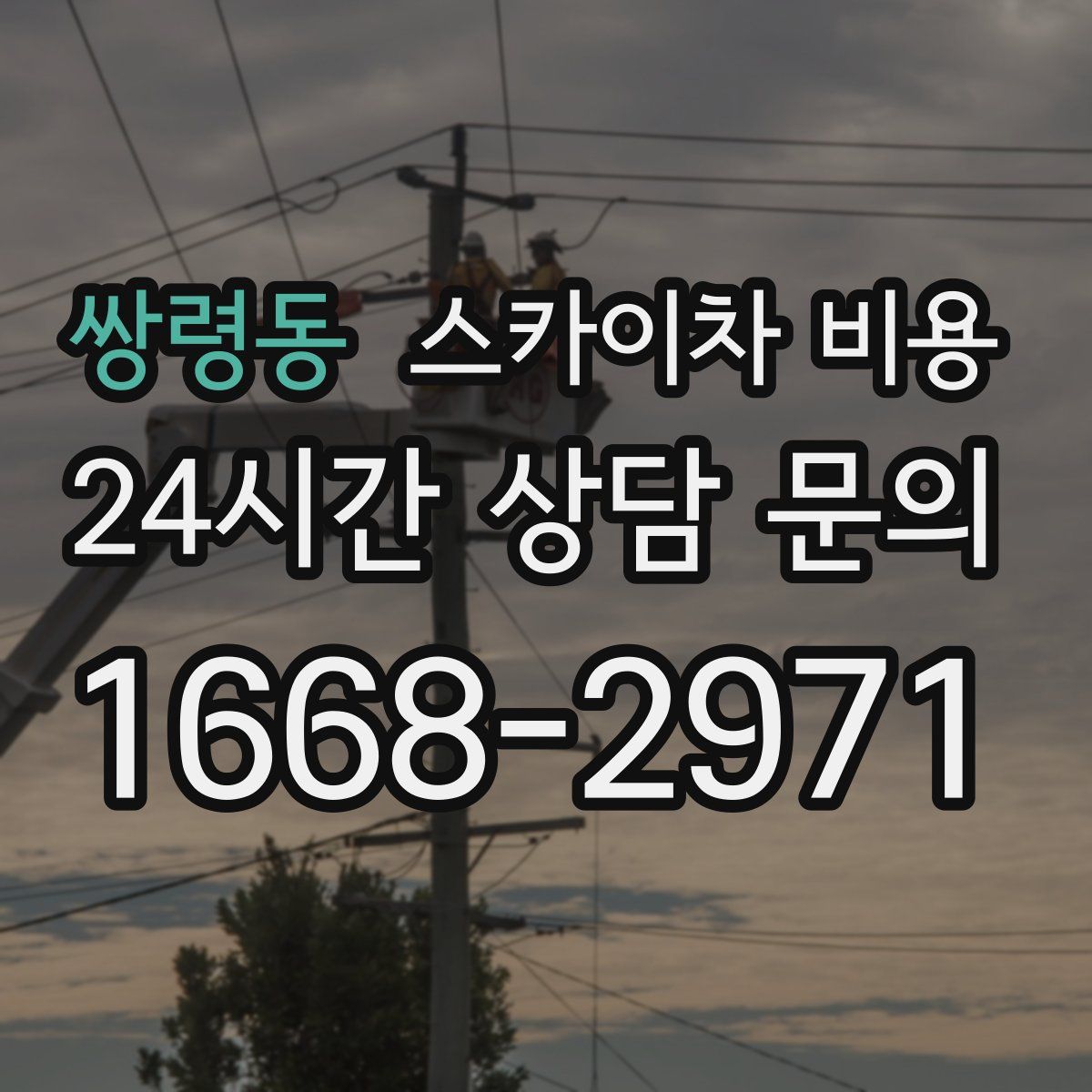 쌍령동 스카이차 비용