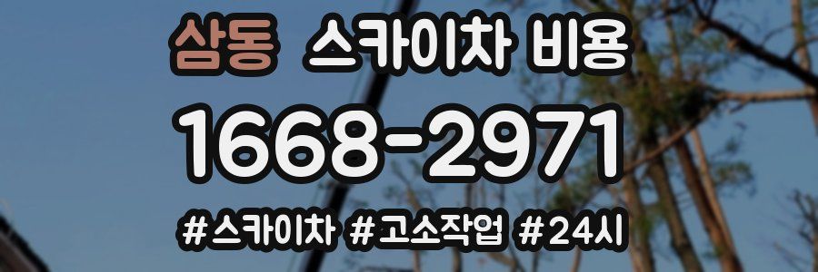 삼동 스카이차 비용