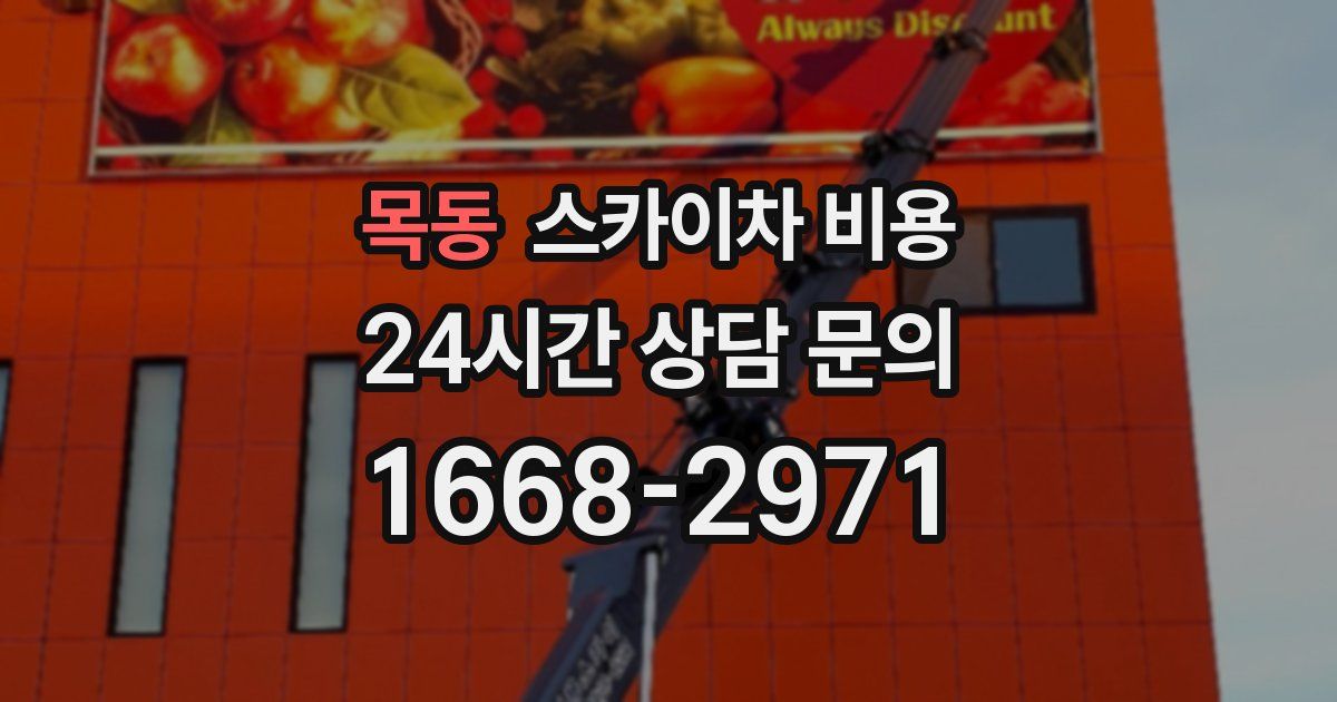 목동 스카이차 비용