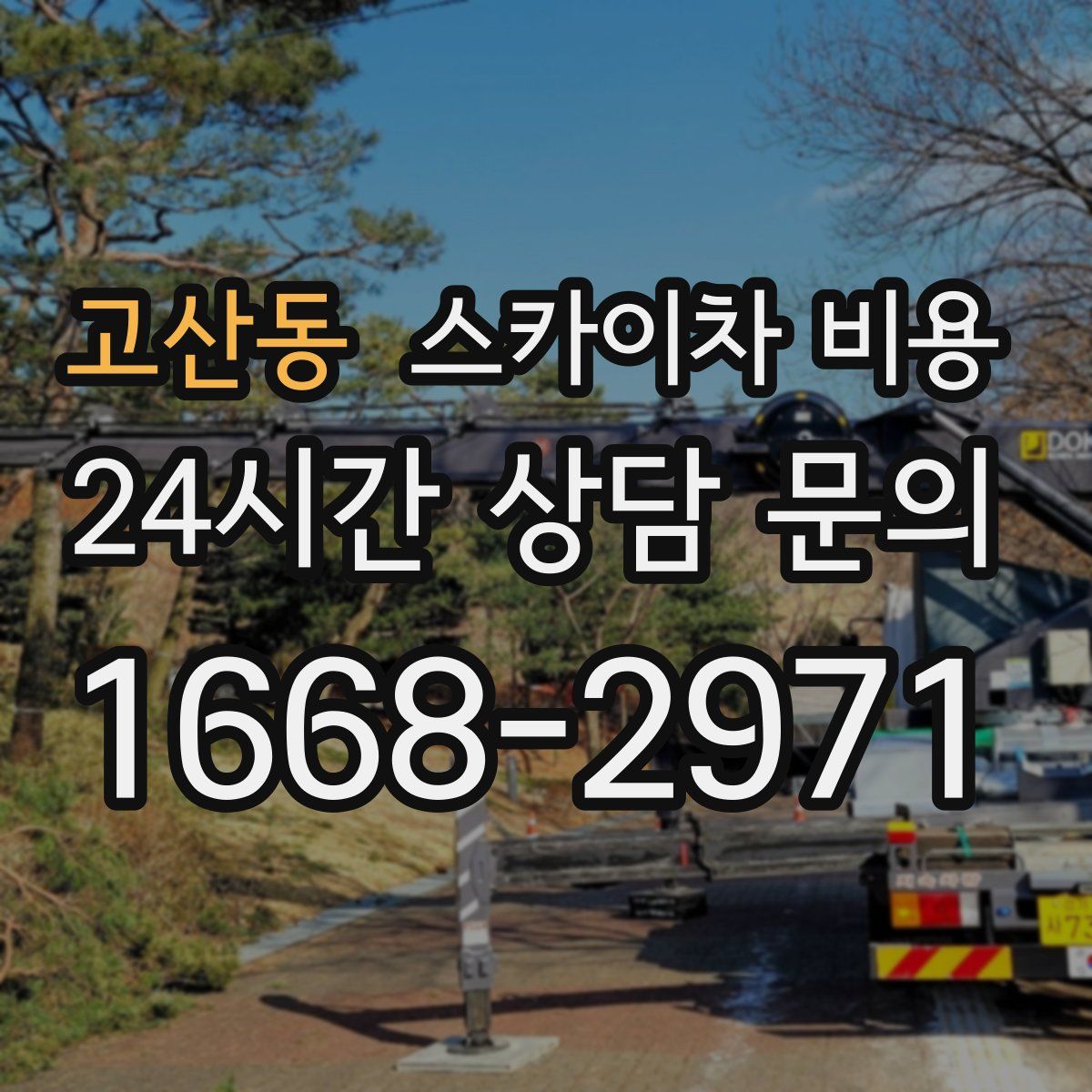 고산동 스카이차 비용