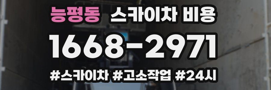 능평동 스카이차 비용