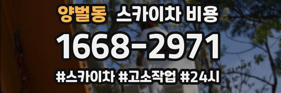 양벌동 스카이차 비용