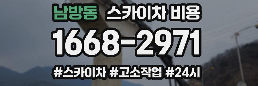 남방동 스카이차 비용