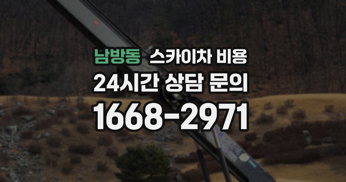 남방동 스카이차 비용