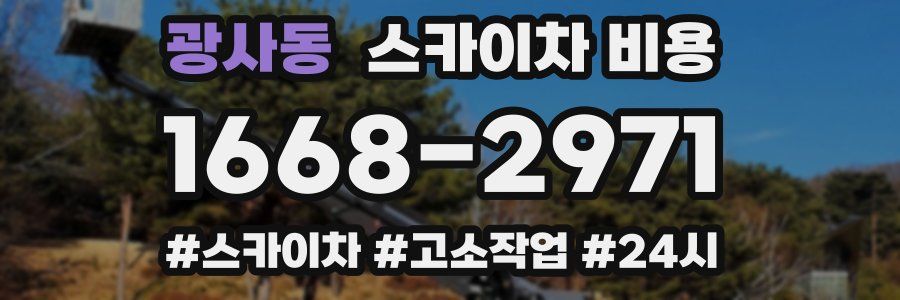 광사동 스카이차 비용
