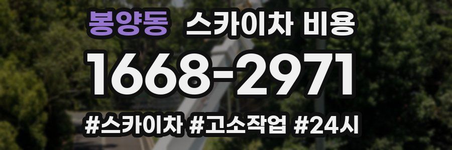 봉양동 스카이차 비용