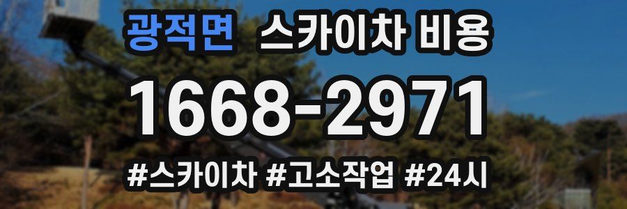 광적면 스카이차 비용