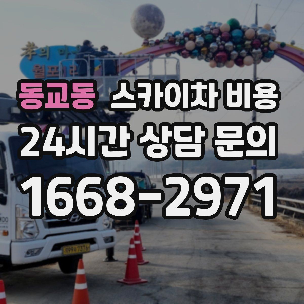 동교동 스카이차 비용 가로수·간판·전선이 동선을 막을 때