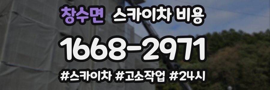 창수면 스카이차 비용