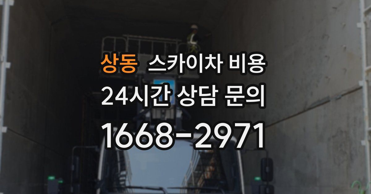 상동 스카이차 비용