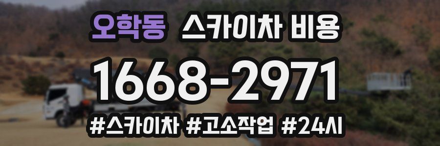 오학동 스카이차 비용