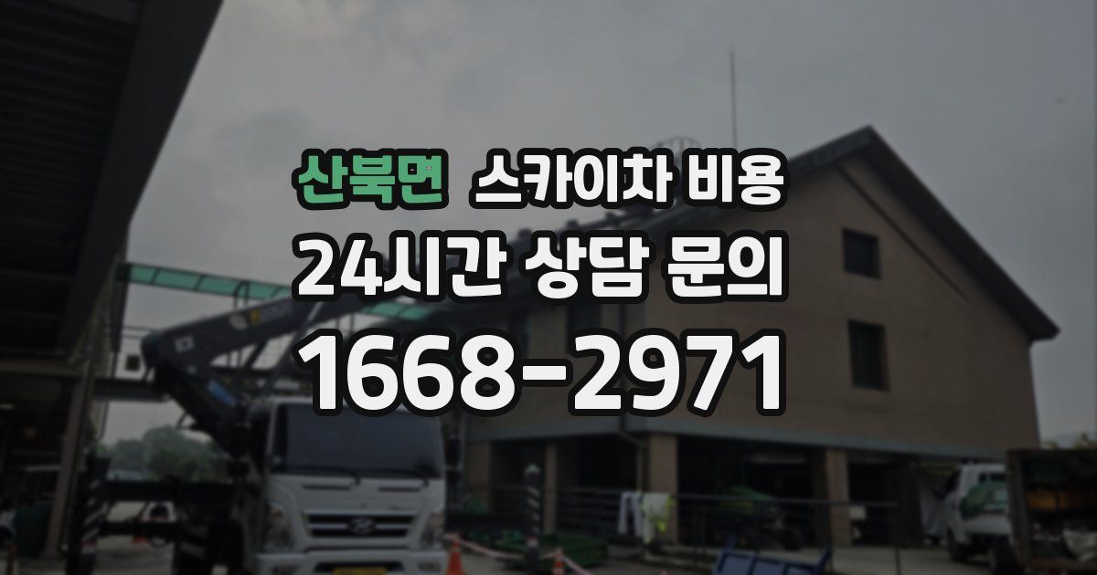 산북면 스카이차 비용