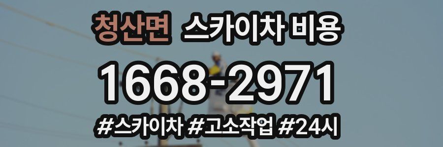 청산면 스카이차 비용