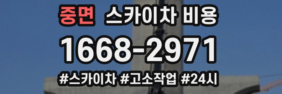 중면 스카이차 비용