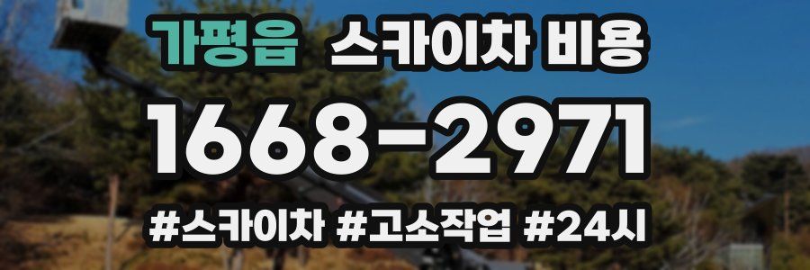 가평읍 스카이차 비용