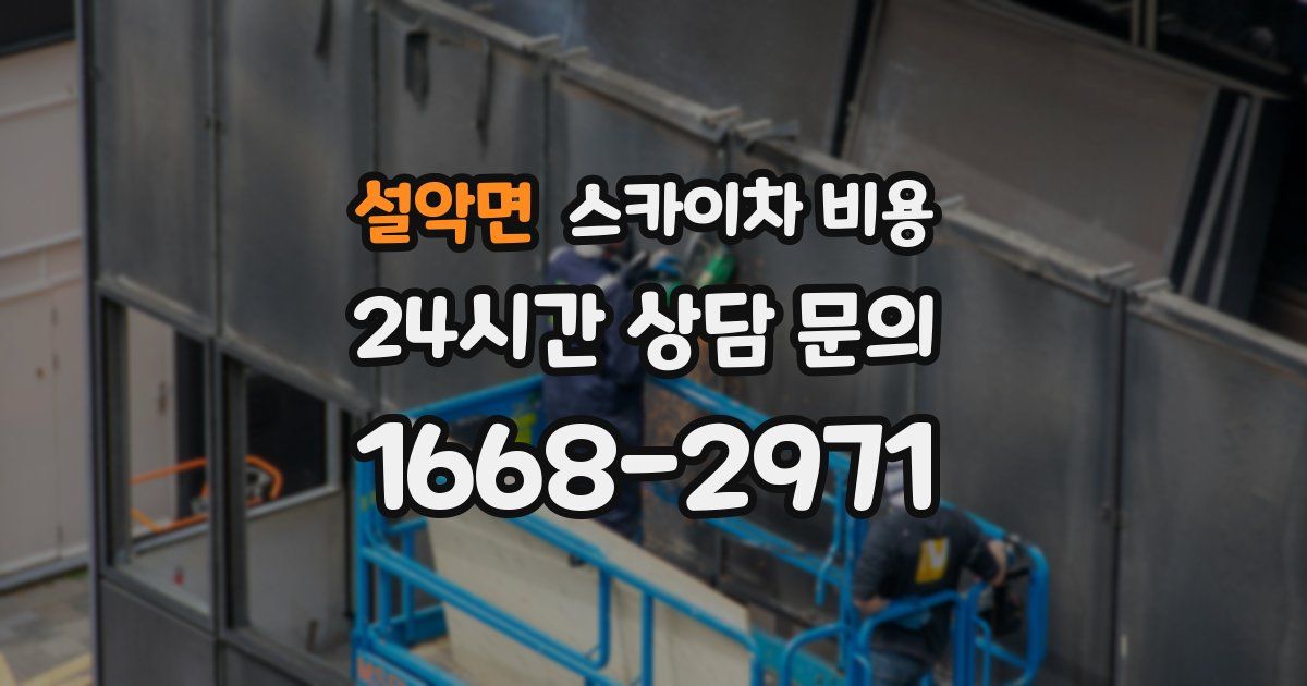 설악면 스카이차 비용