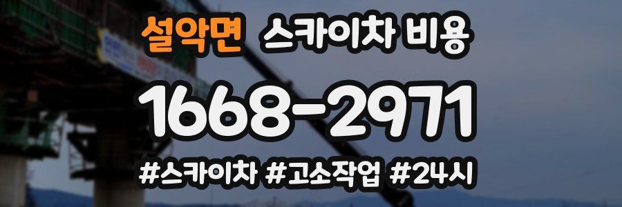 설악면 스카이차 비용