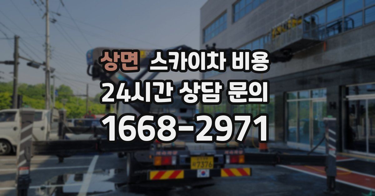 상면 스카이차 비용