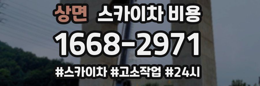 상면 스카이차 비용