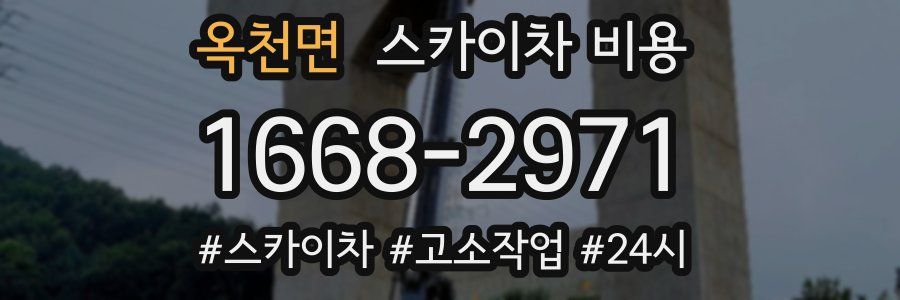 옥천면 스카이차 비용