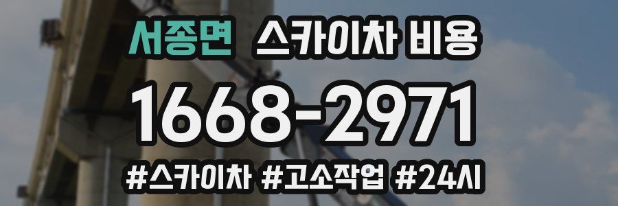 서종면 스카이차 비용