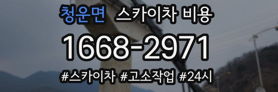 청운면 스카이차 비용