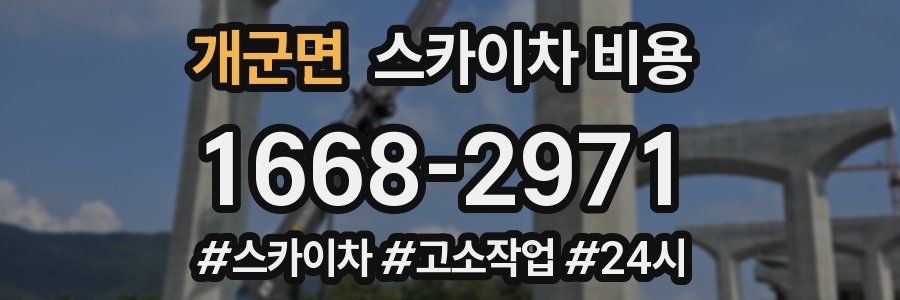 개군면 스카이차 비용