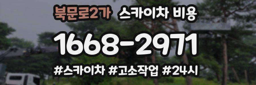 북문로2가 스카이차 비용