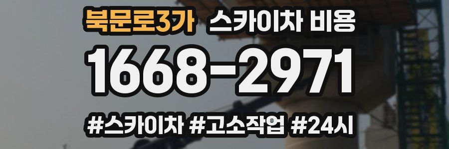 북문로3가 스카이차 비용