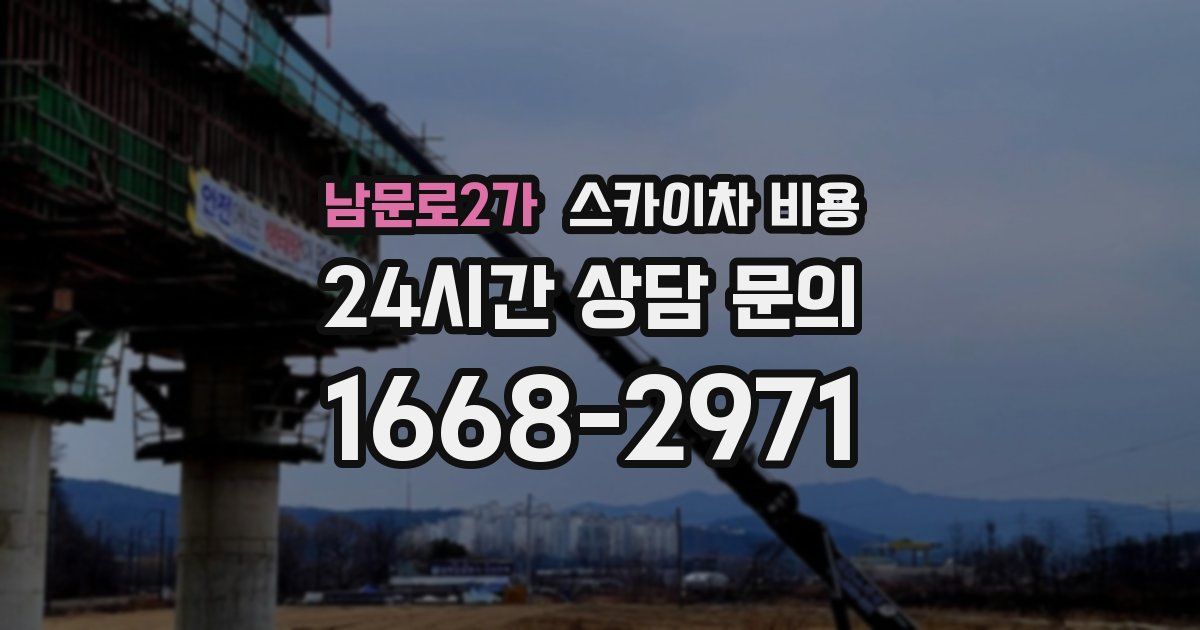 남문로2가 스카이차 비용